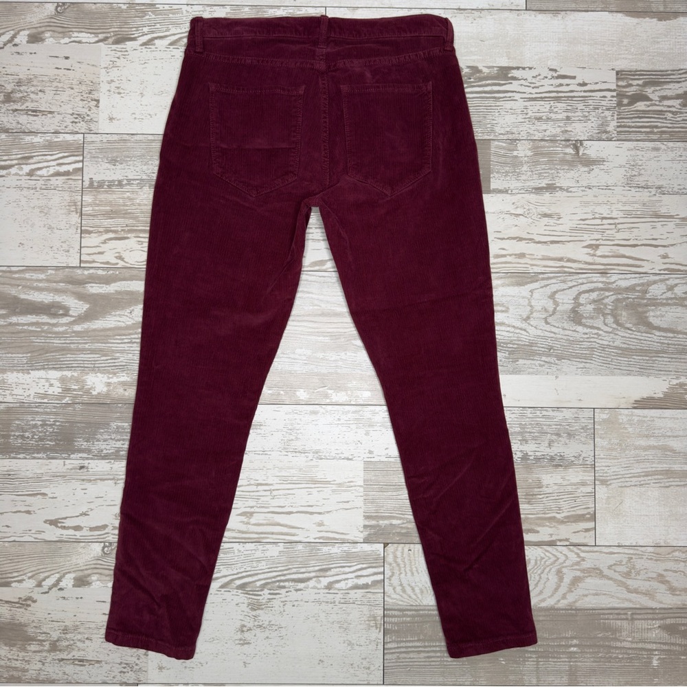 Banana Republic Burgundy Corduroy Skinny Pants Women’s 26P Petite - Picture 10 of 12
